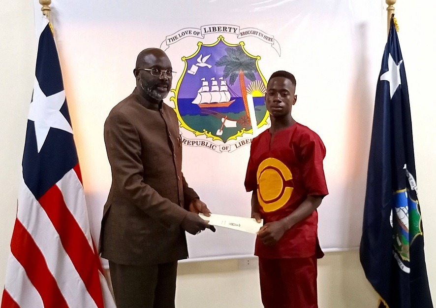 LIBERIAN TEEN WHO RETURNED MISSING $50K REWARDED BY PRESIDENT WEAH
