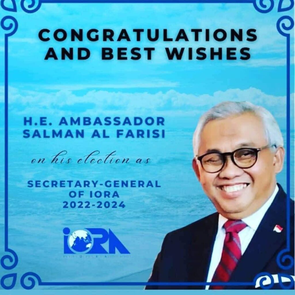 CONGRATULATIONS! INDONESIAN AMBASSADOR TO SOUTH AFRICA ELECTED AS SECRETARY GENERAL OF IORA 2022-2024