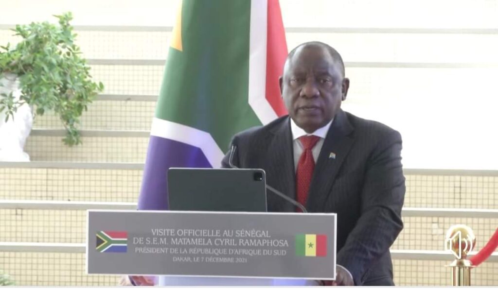 REMARKS BY PRESIDENT CYRIL RAMAPHOSA ON THE OCCASION OF OFFICIAL TALKS DURING HIS STATE VISIT TO THE REPUBLIC OF SENEGAL