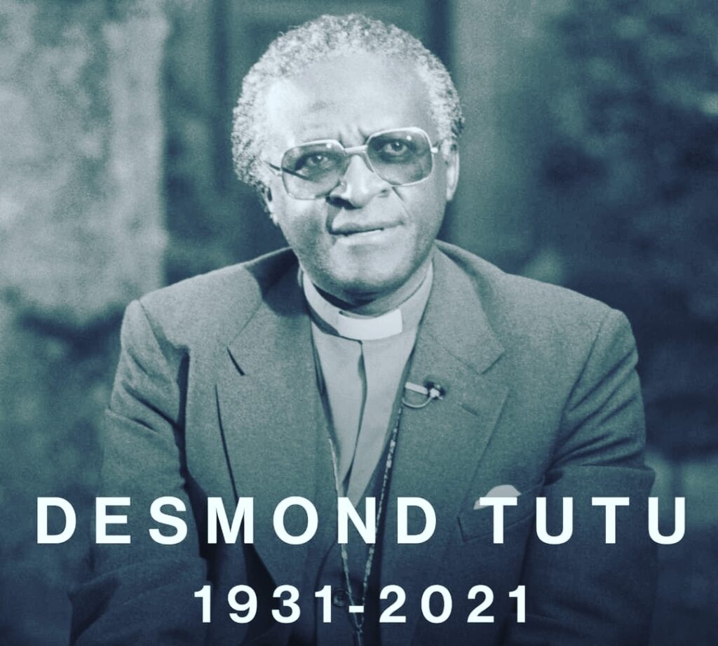 ARCHBISHOP DESMOND TUTU DIES AT 90