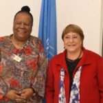 MINISTER, DR. NALEDI PANDOR MET WITH THE HIGH COMMISSIONER OF THE UNITED NATIONS HUMAN RIGHTS COUNCIL (UNHRC) MS. MICHELLE BACHELE
