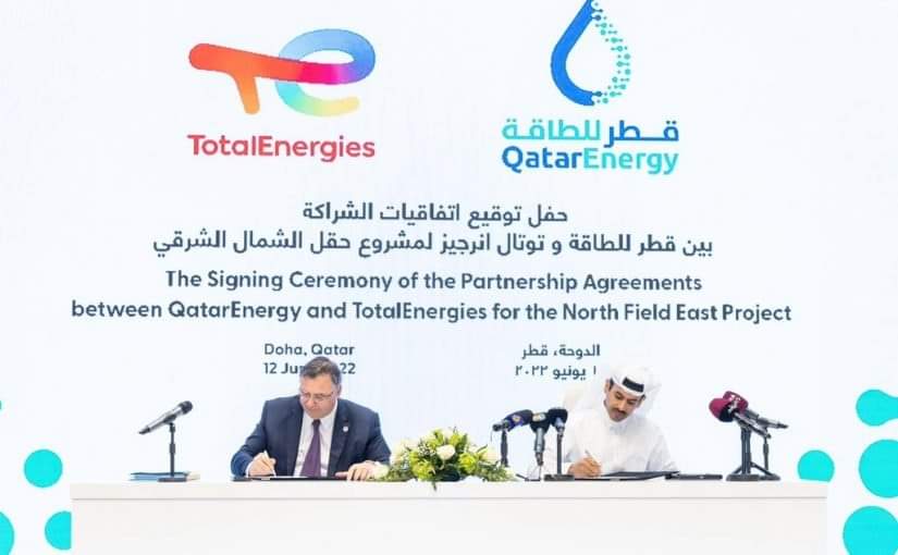 QATAR ENERGY SIGNS DEAL WITH TOTAL ENERGIES FOR NORTH FIELD EAST