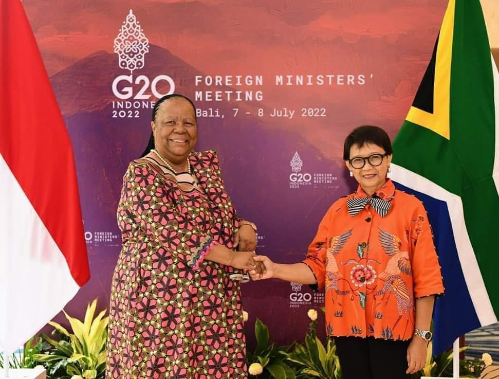 Minister Pandor attends G20 Foreign Ministers Meeting in Bali, Indonesia