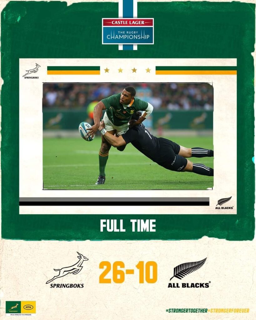 South Africa 26-10 New Zealand