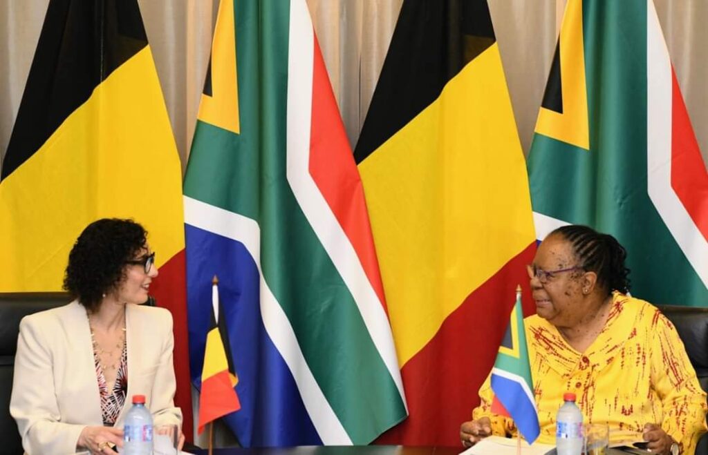 Minister Dr Naledi Pandor meets with her counterpart Minister Hadja Lahbib