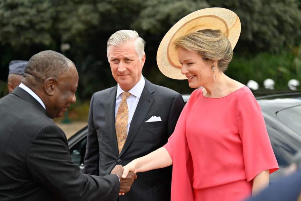 South African President Cyril Ramaphosa welcomed Belgium’s King Philippe and Queen Mathilda