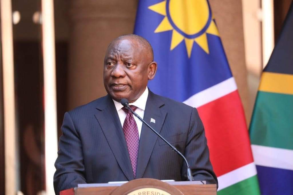 Briefing by President Cyril Ramaphosa and President Hage Geingob of the Republic of Namibia during the occasion of the State Visit, at the Union Buildings