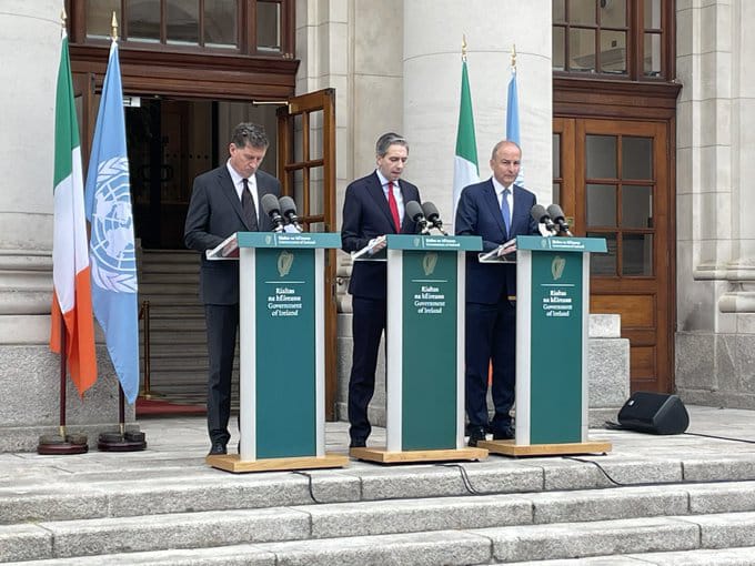 Ireland formally recognises the State of Palestine.